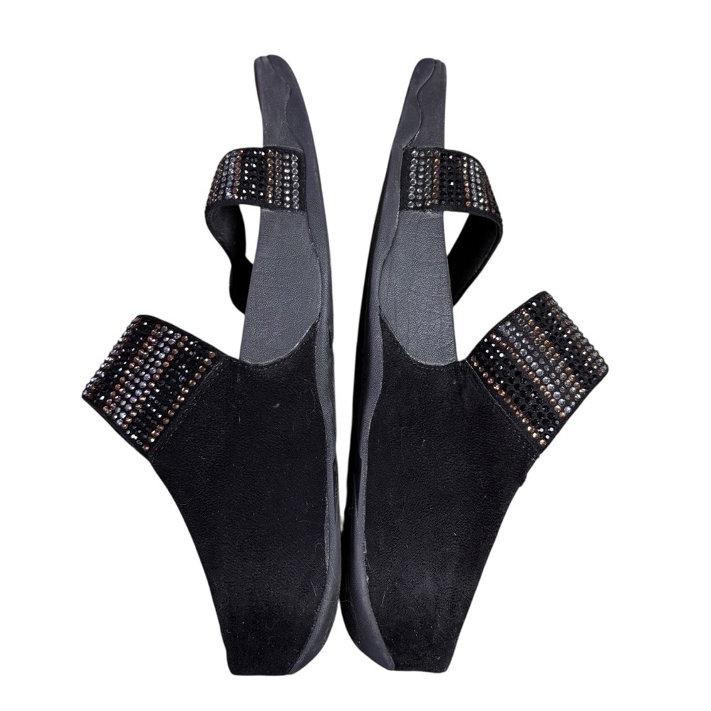 FitFlop Flare Strobe Rhinestone Slide Sandals in Gold/Silver/Black – Women Sz 11 - Picture 5 of 10